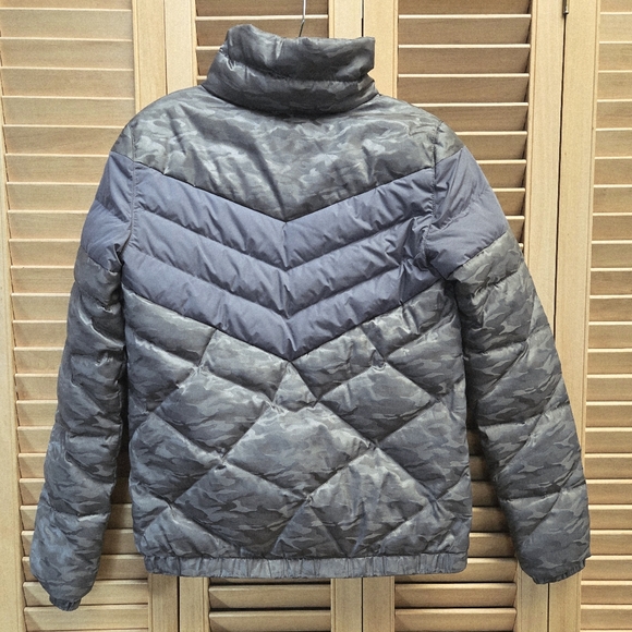 Sorel Camo Silver Gray Quilted Down Winter Jacket Small - Picture 2 of 10